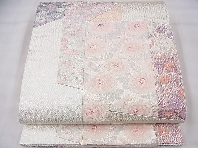 平和屋着物◎佐賀錦 六通柄袋帯 唐織 切嵌 琳派花屏風文 金銀糸 逸品 BAAF3709fk