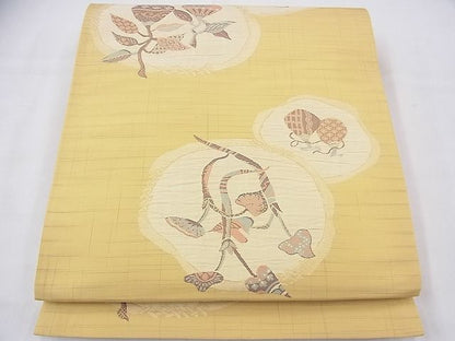 平和屋着物◎全通柄袋帯 ふくれ織 成り物 逸品 BAAF3735fk