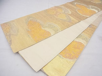 平和屋着物◎六通柄袋帯 鳳凰雲取り吉祥文 金糸 逸品 BAAF3759fk