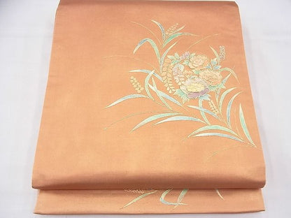 平和屋着物◎西陣 太鼓柄袋帯 南天花文 金彩 逸品 BAAF3782fk