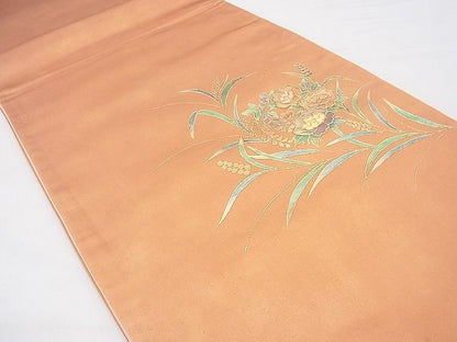 平和屋着物◎西陣 太鼓柄袋帯 南天花文 金彩 逸品 BAAF3782fk