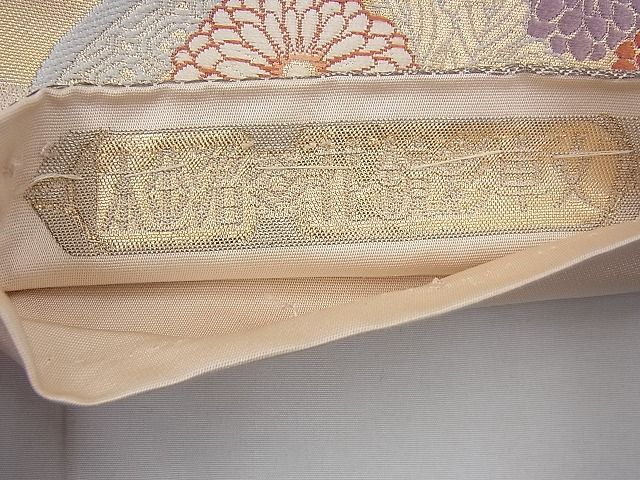 平和屋着物◎六通柄袋帯 唐織 花鏡彩車文 逸品 BAAF3790fk
