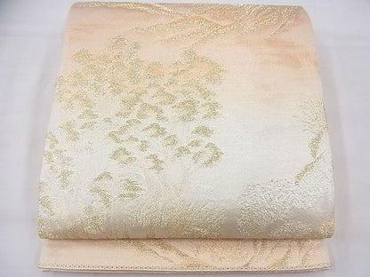 平和屋着物◎六通柄袋帯 風景文 金銀糸 逸品 BAAF3820fk