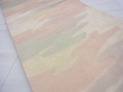 平和屋着物◎全通柄袋帯 綴れ 霞文 金糸 逸品 BAAF9226du