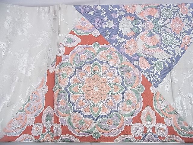 平和屋着物◎太鼓柄袋帯 唐織 天平の匠 銀糸 逸品 BAAF9232du