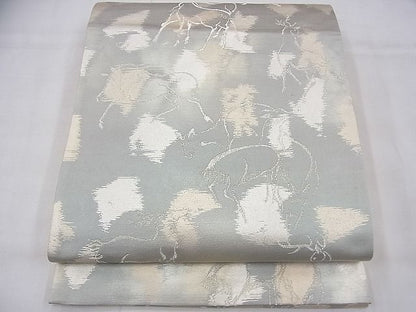 平和屋着物◎六通柄袋帯 鹿 銀糸 逸品 BAAF3852fk