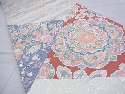 平和屋着物◎太鼓柄袋帯 唐織 天平の匠 銀糸 逸品 BAAF9232du