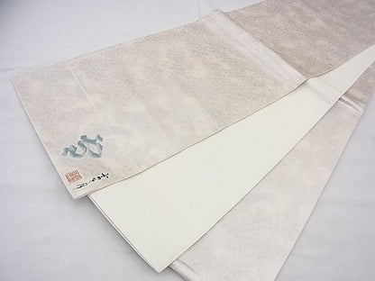 平和屋着物◎全通柄袋帯 市松文様 引箔 逸品 BAAF3886fk