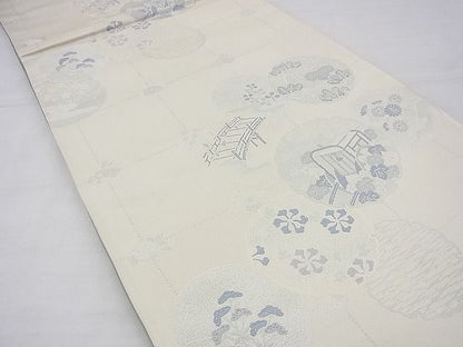 平和屋着物◎六通柄袋帯 唐織 雪輪重ね花文 逸品 BAAF3892fk