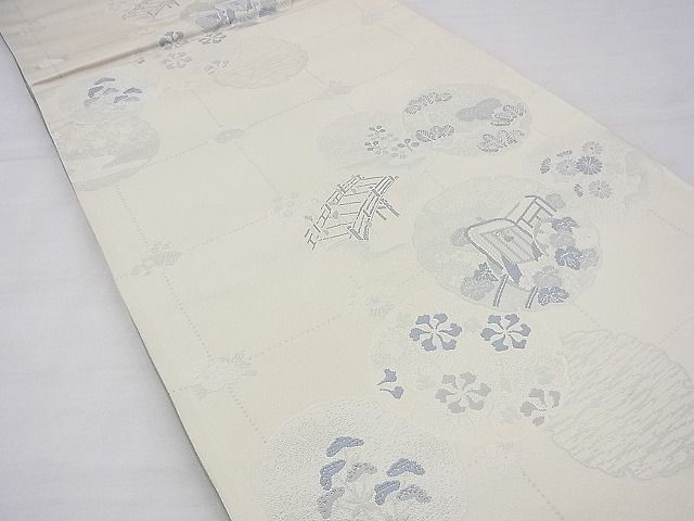 平和屋着物◎六通柄袋帯 唐織 雪輪重ね花文 逸品 BAAF3892fk