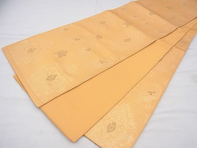 平和屋着物◎六通柄袋帯 花鳥文 金糸 逸品 BAAF3893fk