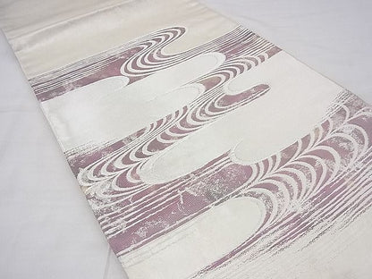 平和屋着物◎太鼓柄袋帯 流水文 銀糸 逸品 BAAF3894fk