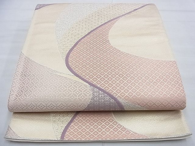 平和屋着物◎六通柄袋帯 唐織 流水 金銀糸 逸品 BAAF9276du