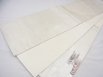平和屋着物◎太鼓柄袋帯 流水文 銀糸 逸品 BAAF3894fk
