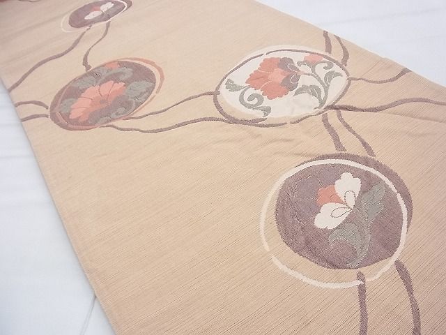 平和屋着物◎六通柄袋帯 花丸文 逸品 BAAF9295du