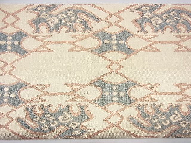 平和屋着物◎佐賀錦 太鼓柄袋帯 有栖川 金糸 逸品 BAAF3931fk