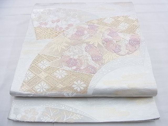 平和屋着物◎六通柄袋帯 唐織 地紙花丸文 金銀糸 逸品 BAAF9350du