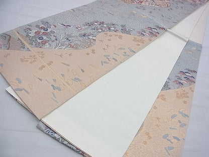 平和屋着物◎六通柄袋帯 唐織 慶長小袖文 金糸 逸品 BAAF9355du