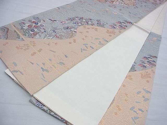 平和屋着物◎六通柄袋帯 唐織 慶長小袖文 金糸 逸品 BAAF9355du