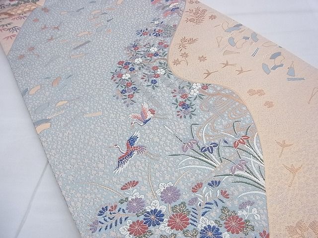 平和屋着物◎六通柄袋帯 唐織 慶長小袖文 金糸 逸品 BAAF9355du