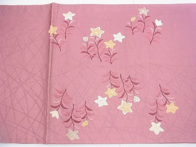 平和屋着物◎太鼓柄袋帯 唐織 草花文 逸品 BAAF9358du