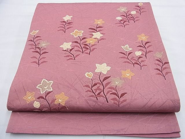平和屋着物◎太鼓柄袋帯 唐織 草花文 逸品 BAAF9358du