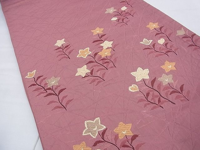 平和屋着物◎太鼓柄袋帯 唐織 草花文 逸品 BAAF9358du