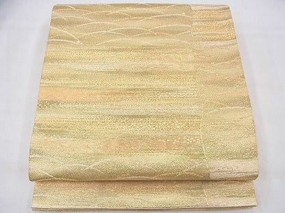 平和屋着物◎六通柄袋帯 露芝文様 金糸 逸品 BAAF3978fk