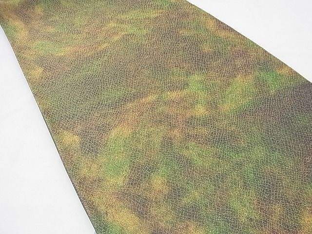 平和屋着物◎西陣 全通柄袋帯 霞文 金糸 逸品 BAAF3991fk