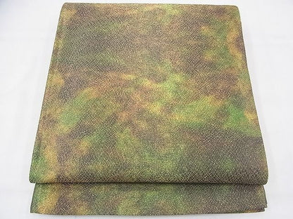 平和屋着物◎西陣 全通柄袋帯 霞文 金糸 逸品 BAAF3991fk