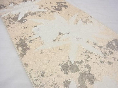 平和屋着物◎六通柄袋帯 カトレア 銀糸 逸品 BAAG1267fk