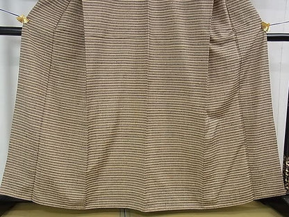 期間限定セール20％off▽希少　伊兵衛織　工芸手織　単衣　横縞　たとう紙付き　逸品　DZAA0146kh4