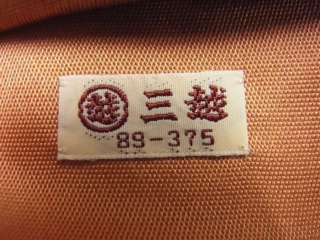 平和屋着物◎六通柄袋帯 唐織 霞道長草花文 金銀糸 三越扱い 逸品 BAAF6856ow