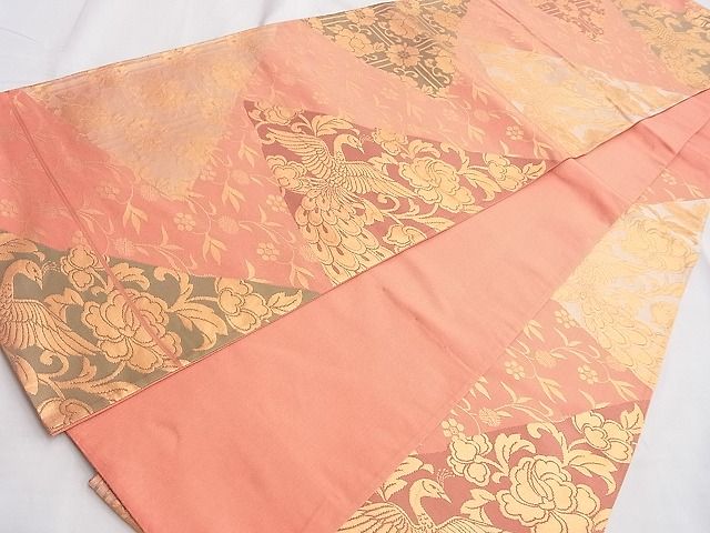 平和屋着物◎六通柄袋帯 鳳凰名物裂 金糸 逸品 BAAF6872ow