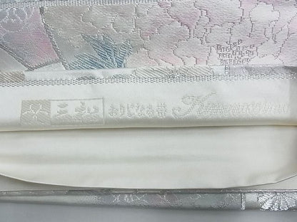平和屋着物◎六通柄袋帯 唐織 蜀江花丸文 銀糸 逸品 BAAF6916ow