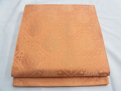 平和屋着物◎六通柄 本袋帯 つづれ錦 更紗菱形文様 逸品 BAAF6936ow