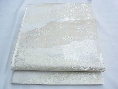 平和屋着物◎六通柄袋帯 道長花鳥文 金銀糸 逸品 BAAF6961ow