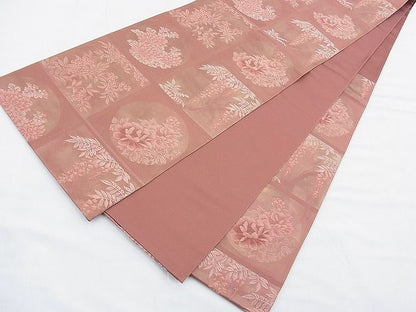 平和屋着物◎六通柄袋帯 南天花丸文 金糸 逸品 BAAF2878kj