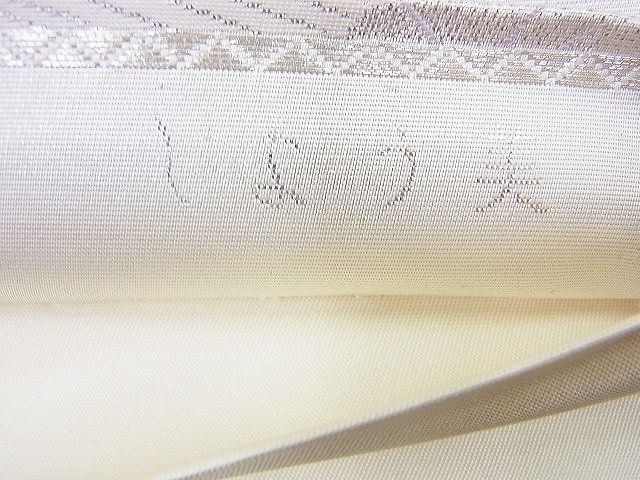 平和屋着物◎六通柄袋帯 唐織 しよう美 飛鶴道長芝草文 九百錦 銀糸 逸品 BAAF2963kj