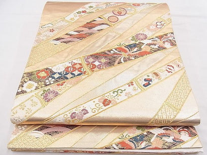 平和屋着物◎六通柄袋帯 唐織 桃山新古典 金銀糸 逸品 BAAF2988kj