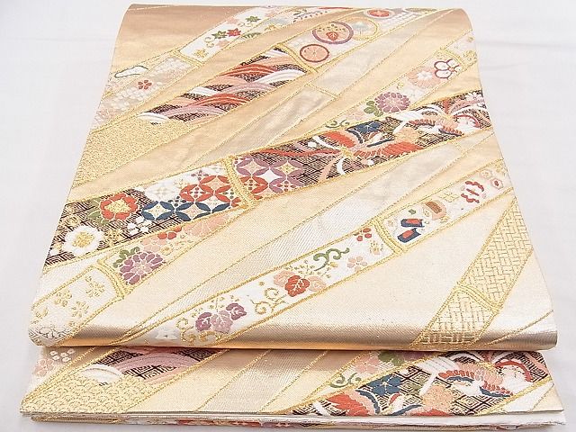 平和屋着物◎六通柄袋帯 唐織 桃山新古典 金銀糸 逸品 BAAF2988kj
