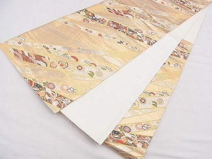 平和屋着物◎六通柄袋帯 唐織 桃山新古典 金銀糸 逸品 BAAF2988kj