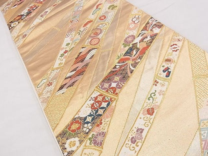平和屋着物◎六通柄袋帯 唐織 桃山新古典 金銀糸 逸品 BAAF2988kj