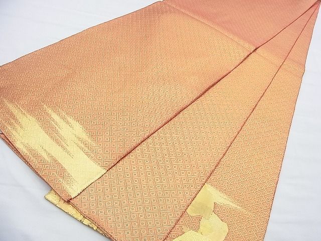 平和屋着物◎佐賀錦 太鼓柄袋帯 貝桶文様 金銀糸 逸品 BAAF9992du