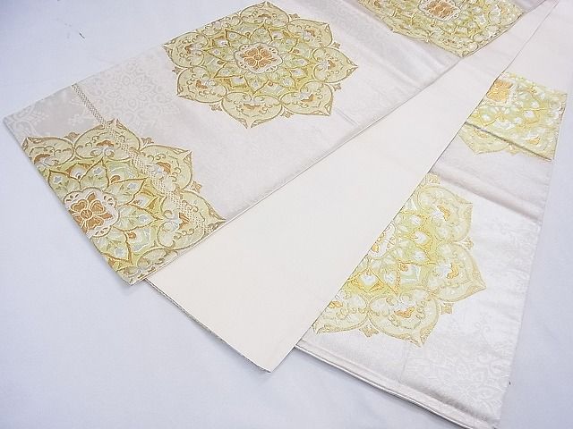 平和屋着物■六通柄袋帯 正倉院花文 金銀糸 逸品 CAAF8073th