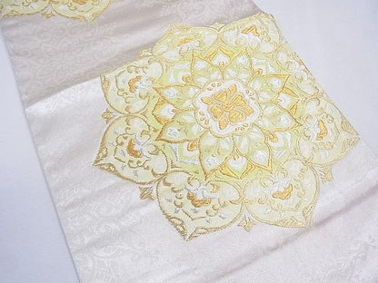 平和屋着物■六通柄袋帯 正倉院花文 金銀糸 逸品 CAAF8073th