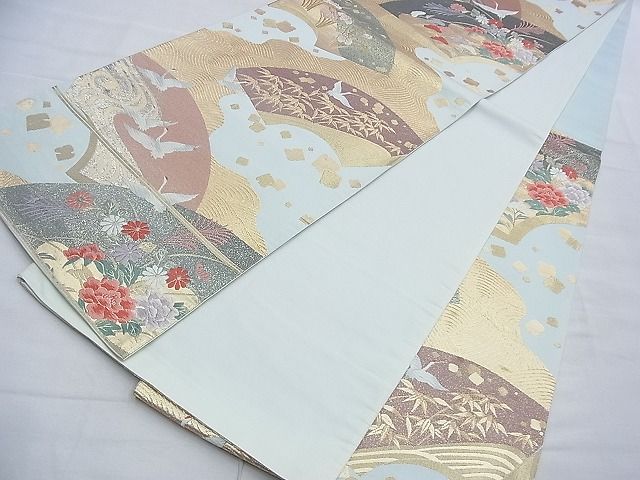 平和屋着物◎六通柄袋帯 唐織 寛永飛翔錦 金糸 逸品 BAAG2625du