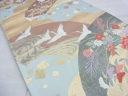 平和屋着物◎六通柄袋帯 唐織 寛永飛翔錦 金糸 逸品 BAAG2625du