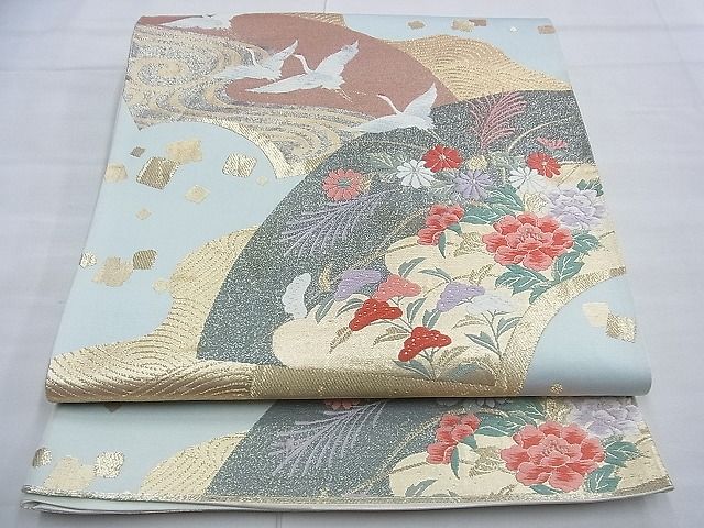 平和屋着物◎六通柄袋帯 唐織 寛永飛翔錦 金糸 逸品 BAAG2625du