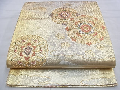 平和屋着物■六通柄袋帯　宝相華　金銀糸　逸品　BAAG2740du